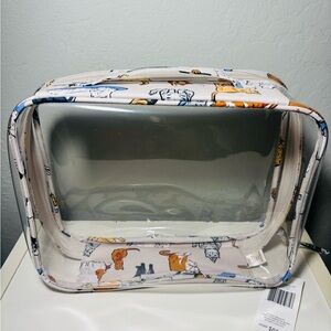 Vera Bradley cat print clear cosmetic Bag NWT